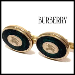 バーバリー  カフリンクス  カフス  ブランド  グリーン×ゴールド  緑 金  ホースロゴ  ビジネス  BURBERRY