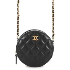 シャネル チェーンショルダーバッグ ミニ マトラッセ ココマーク ラムスキン AP1894 CHANEL 黒