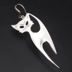 M811 ヴィンテージ 925刻印 ピアス 片耳のみ 大ぶり 猫 キャット スウィング デザイン シルバー