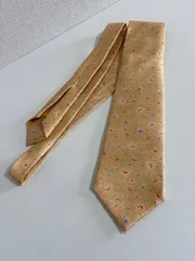 BVLGARI ブルガリ　ネクタイ シルク　D.Pizzisom セッテピエゲ　イエロー　総柄