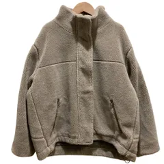 美品 23AW FRAMeWORK フレームワーク ウール混ボアスタンドブルゾン2 23011220731040 サイズ36 グレージュ レディース 古着 中古 USED