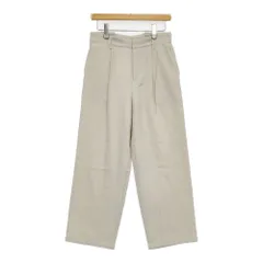 evam eva E233T111 サイズ1 ウールコットンリネン タックワイドパンツ パンツ ライトベージュ レディース エヴァムエヴァ【中古】6-0126T♪