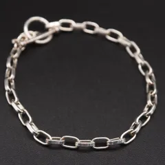 M356 ヴィンテージ 925刻印 ブレスレット あずき アズキチェーン デザイン シルバー
