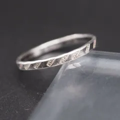 M434 ヴィンテージ SILVER刻印 リング パターン デザイン シルバー 指輪 23号