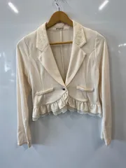 ピ478⚫︎axesfemme⚫︎アクシズファム⚫︎アウター⚫︎ジャケット⚫︎ストレッチ⚫︎レース⚫︎M size⚫︎白