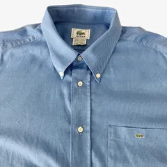 LACOSTE フレンチラコステ BDシャツ 42 / ブルー / ボタンダウン オックスフォード(ロイヤルオックス) 綿100% フランス製 仏製 Made in France ポケット付 メンズ