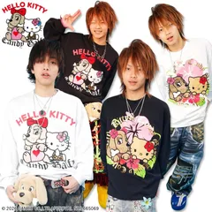 キャンディー ガルフィー CANDY GALFY × HELLO KITTY コラボ キティ ガル TEE 161010 WHITE BLACK ロンT 長袖 ギャル ヤンキー キティちゃん ハローキティ 26SS