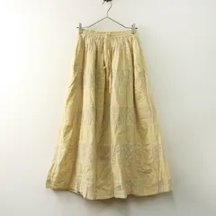 美品 ツハルバイサマンサモスモス TSUHARU by Samansa Mos2 SM2 レースパッチワークスカート F＼キナリ ゴム 刺繍【2400014813104】