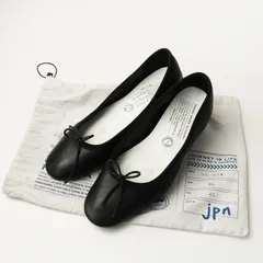 トラベルシューズバイショセ TRAVELSHOES by chausser TR-015 バレエヒールシューズ パンプス 40＼ブラック レザー 25cm【2400014805352】