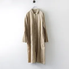 フォグリネンワーク fog linen work リネンワンピースコート＼ベージュ ロング ジャケット ドレス 羽織り【2400014815658】