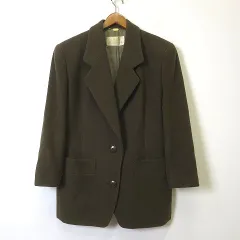 コルディア CORDIER ジャケット テーラード ウール 100％ 長袖 S-M 7 カーキブラウン
