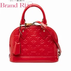 中古 ルイ ヴィトン モノグラム ヴェルニ アルマBB ABランク ハンドバッグ ショルダーバッグ 2WAY M91606 ポムダムール レッド パテントレザー レディース LOUIS VUITTON 【送料無料】【三田店】