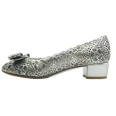 美品 Salvatore Ferragamo サルヴァトーレフェラガモ ヴァラリボン パンチング レザー パンプス ヒール 靴 サイズ5 22.5cm レディース 古着 中古 USED