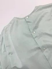 BALLSEY ボールジー トゥモローランド 11-01-91-01033 ノーカラー ボタンダウン 長袖 ブラウス シャツ size40/水色 ■■レディース