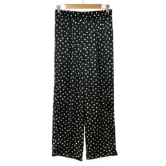 良品 24AW SLOBE IENA スローブイエナ ドット プリントサテンイージーパンツ ブラック レディース 古着 中古 USED