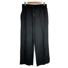 美品 CINOH チノ センタープリーツ イージーパンツ スラックス 36 ブラック レディース 古着 中古 USED