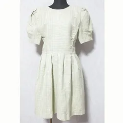 美品 FOXEY BOUTIQUE フォクシー ブティック ツイードワンピース 2695 サイズ40 イエローベージュ レディース 古着 中古 USED