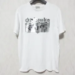 良品 Onitsuka Tiger オニツカタイガー スパンコールロゴTシャツ カットソー 2183A689 サイズM ホワイト メンズ 古着 中古 USED