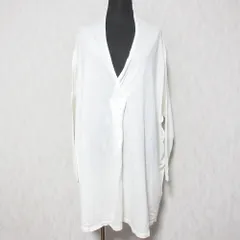 美品 mizuiroind ミズイロインド Vネック 七分袖カットソー ホワイト レディース 古着 中古 USED