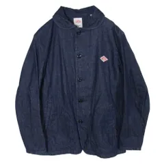 Danton ダントン 16S-SL-001 丸襟 デニム ラウンドカラー カバーオール ジャケット インディゴブルー系 42【中古】