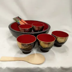 未使用・KANSAI urushi ぬくもり鉢(こね鉢 お椀 箸 しゃもじ のセット）