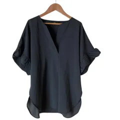 美品 24SS Liesse リエス 袖フリルブラウスシャツ ブラック レディース 古着 中古 USEDのサムネイル