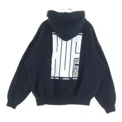 HUF (ハフ) ロゴプリント プルオーバースウェットパーカー フーディ ブラック