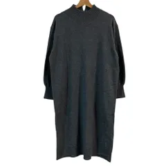 未使用 23区 ウールカシミヤ ハイネック ワンピース OPWWNW0553 大きいサイズ44 グレー レディース 古着 中古 USED