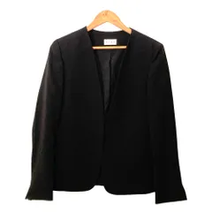 美品 23SS PLST プラステ ノーカラージャケット サイズL ブラック レディース 古着 中古 USED