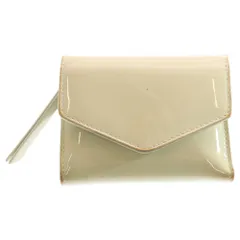 Maison Margiela (メゾンマルジェラ) 4ステッチ 3つ折り財布 エナメル パテントレザーウォレット ベージュ S56UI0136