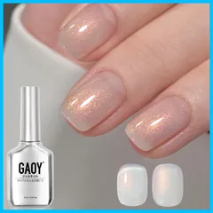 【在庫セール】ジェルネイル カラージェル シアーカラー ラメ入り 透明感 クリア GAOY 単色 16ml ポリッシュタイプ UV・LED対応 初心者＆プロ適用 セルフネイル（3023 アクアグリマー）