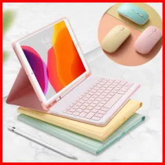 【新着商品】iPadAir5 iPadAir4 キーボードケース 10.9インチ M2 用 カラーキーボード M3 カバー 可愛い 11インチ キャンディーカラー Air レディース 分離式 iPad アップルペンシル収納 対応 女性 人気 マウス付き (薄ブ