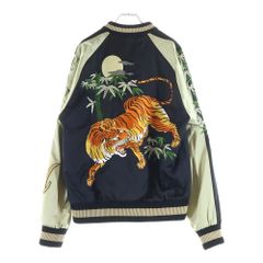 GUCCI (구찌) 타이거 드래곤 자수 리버시블 스카쟌 재킷 블랙/레드 500234 Z466E