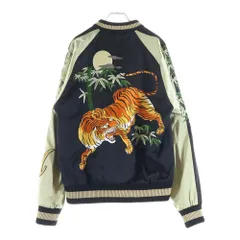 GUCCI (グッチ) タイガードラゴン刺繍 リバーシブル スカジャン ジャケット ブラック/レッド 500234 Z466Eのサムネイル