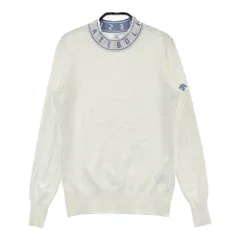 サイズ：M DESCENTE GOLF デサントゴルフ  モックネック ニットセーター  ホワイト系 [240101621239] ゴルフウェア レディース ストスト