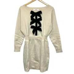 未使用 24AW Herlipto ハーリップトゥ Simone Knit Mini Dress ニット ミニワンピース Sサイズ アイボリー レディース 古着 中古 USED