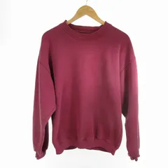 エディーバウアー EDDIE BAUER 80’S 黒タグ スウェット トレーナー クルーネック エンジ ボルドー M 無地 ヴィンテージ オールド コットン トップス