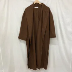 グリーンレーベルリラクシング 日本製 BRACTMENT 20AW メルトンショールカラーコート ライトコート ガウンコート ブラウン FREE相当 ※ベルト欠品