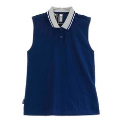 eimy golf ノースリーブポロシャツ 紺 - メルカリ