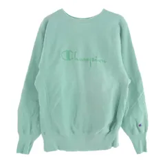 Champion チャンピオン 90s～00s 刺繍タグ REVERSE WEAVE リバースウィーブ ロゴ刺繍 スウェット トレーナー ミントグリーン系 M【中古】