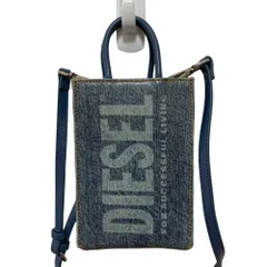 美品 DIESEL ディーゼル デニムライク ショルダーバッグ ポシェット ブルー レディース 古着 中古 USED