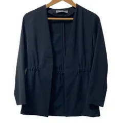 美品 22SS theory luxe セオリーリュクス SYCAMORE TWILL SOL STR カラーレス ジャケット サイズ32 ブラック レディース 古着 中古 USED