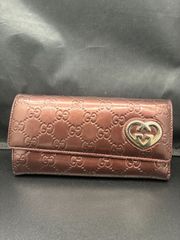 GUCCI グッチ シマ レザー ペンケース ボルドー グッチ ユニセックス
