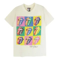 90s THE STONES ローリングストーンズ 1990 TOKYO バンド 半袖 Tシャツ オフホワイト系【中古】