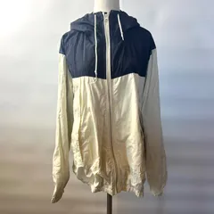 【k-13】ALPHA INDUSTRIES ナイロンジャケット　ホワイト　ネイビー　白　青　Lサイズ　ポリエステル100%