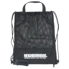 NEIGHBORHOOD ネイバーフッド 25SS 251FJNH-CG02 MESH DRAWSTRING TOTE BAG ドローストリングバッグ ナップサック ブラック系【新古品】【未使用】【中古】