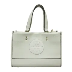 美品 COACH コーチ デンプシー キャリーオール ウィズ パッチ 2WAYトートバッグ ハンドバッグ ショルダーバッグ C2004 ホワイト レディース 古着 中古 USED