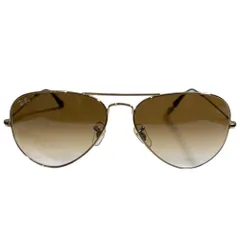 美品 Ray-Ban レイバン アビエーター サングラス アイウェア RB3025 ブラウン×ゴールドカラーフレーム メンズ 古着 中古 USED
