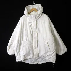 オリーブデオリーブ OLIVE des OLIVE モンスターパーカー 中綿 ジャケット フード ブルゾン ジップアップ F アイボリー