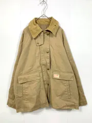 Java ジャバ 裏地キルティングコットンワークカバーオール ジャケット sizeM/ベージュ ◆■レディース